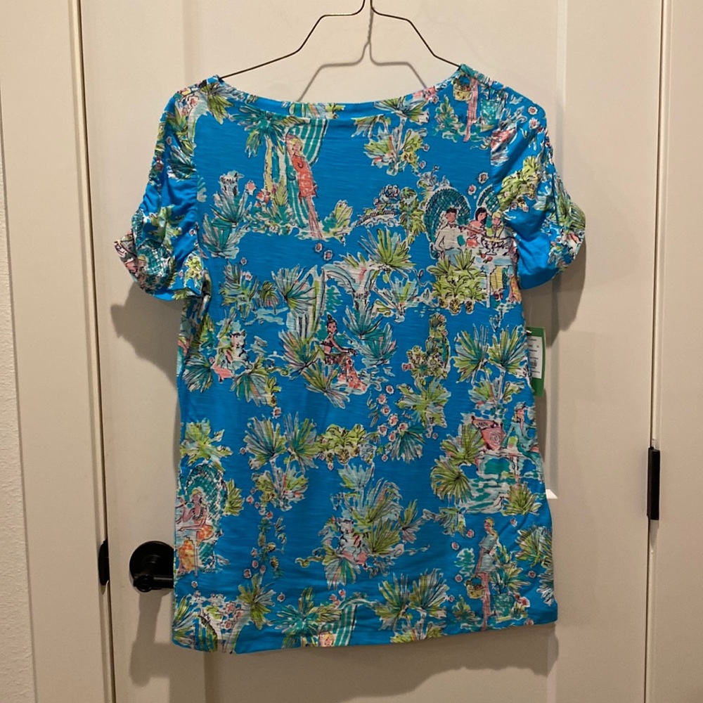 Lilly Pulitzer Blouse- new with tags, size is marked xl, but fits more like Lg.
